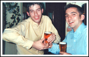 Dav Gautam is presented with his Players Player of the Year Trophy by Groom.