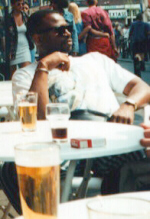 Hoping nobody will spot him...