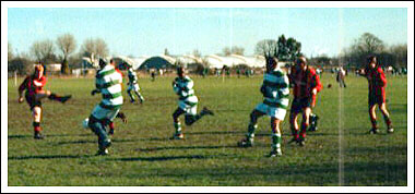 Golden Boot winner Craig Taylor rifles home one of his nine goals during the campaign.