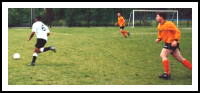 Lamberts pace leaves a Dutch defender for dead.